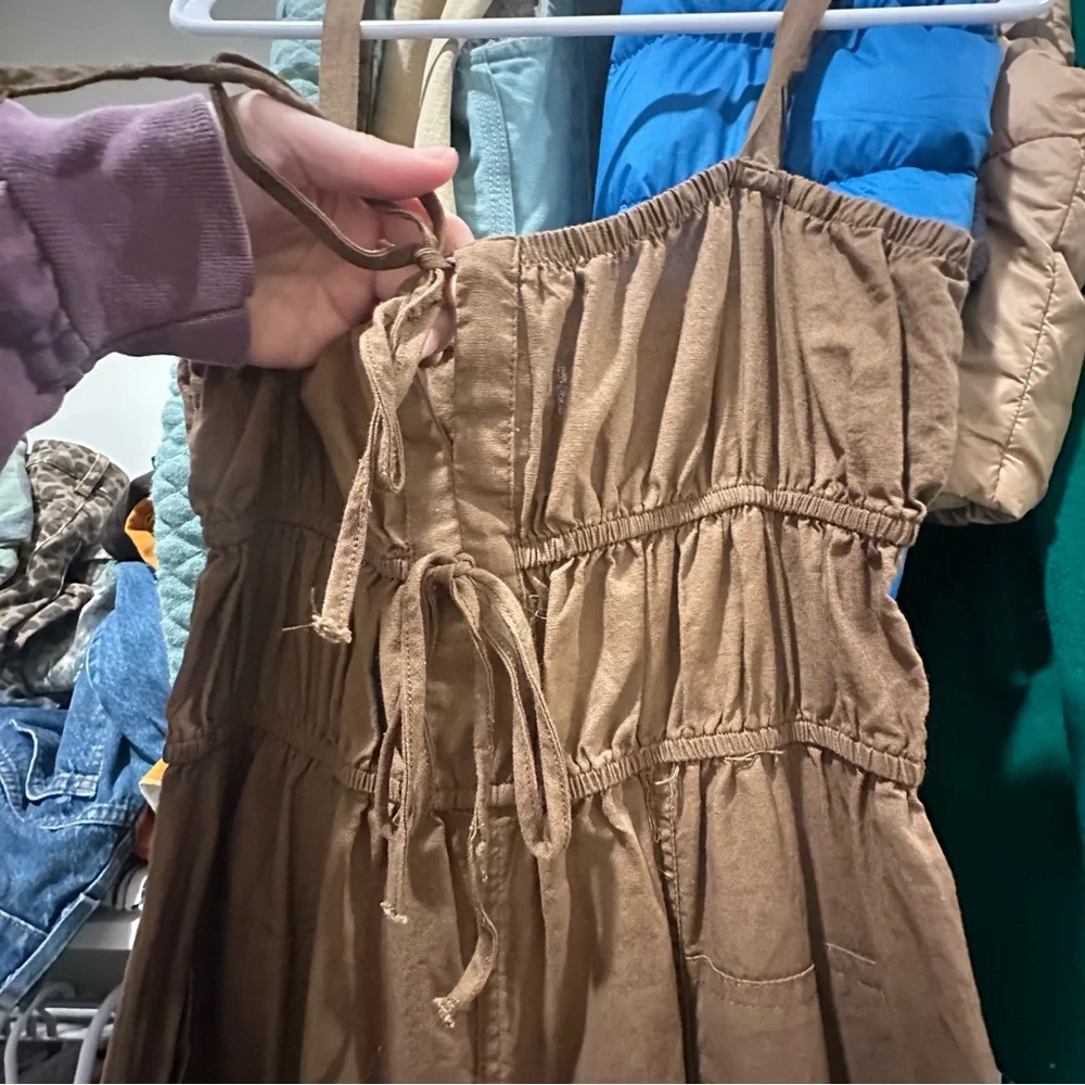 Brown jogger jumpsuit - Picture 3 of 6